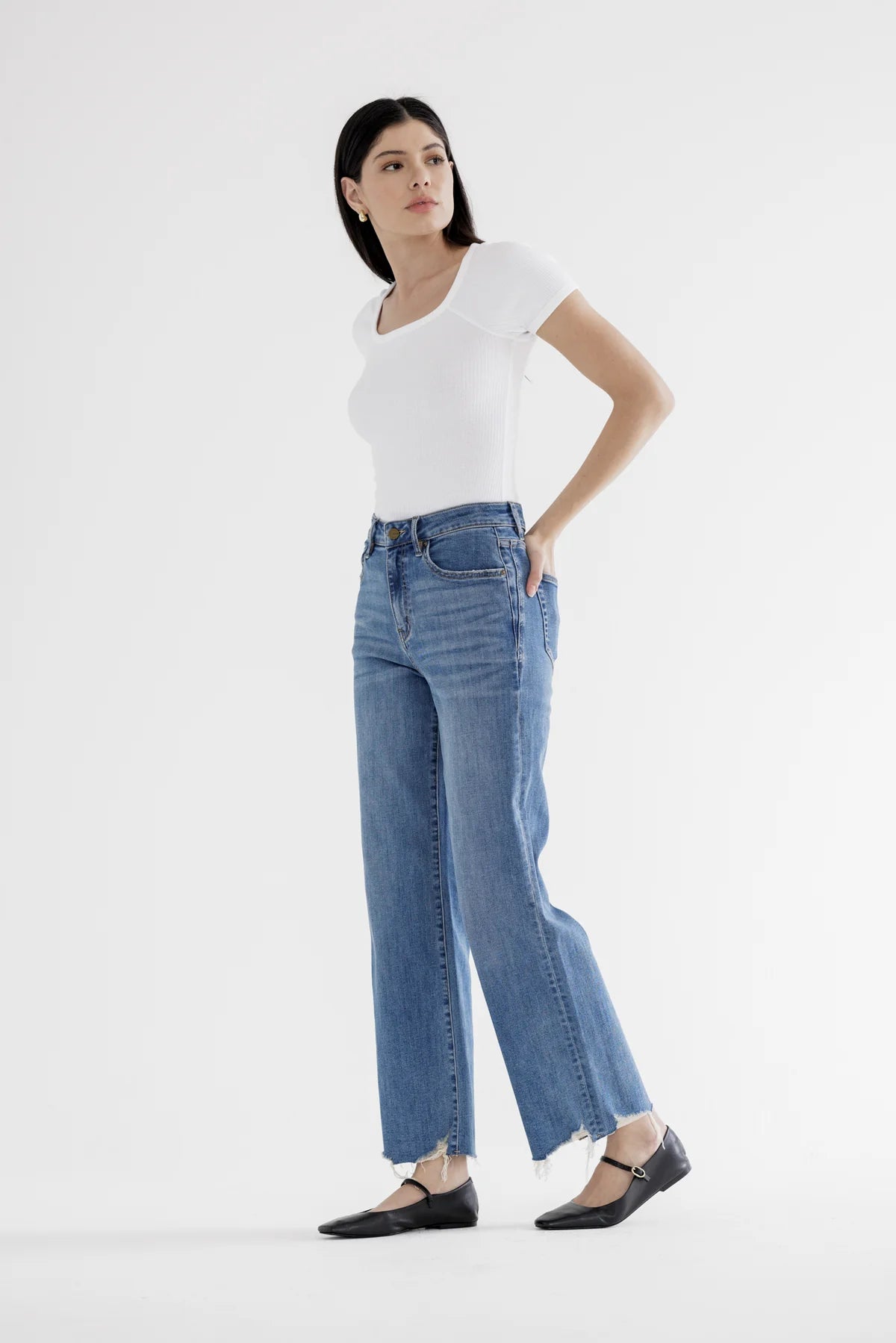 The Harlow High-Rise Wide Leg Jeans