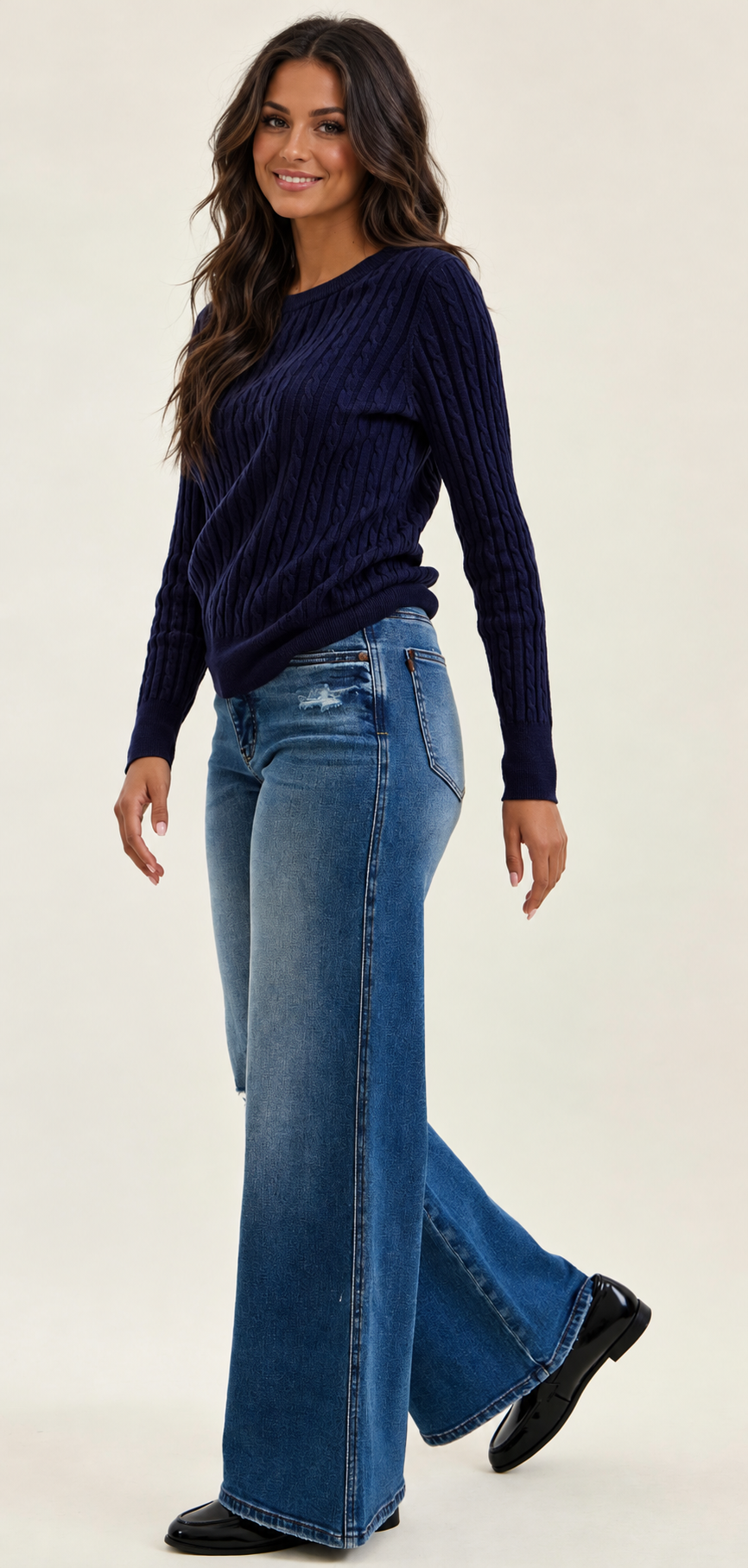 The Sloane Leopard Luxe Wide Leg Jeans