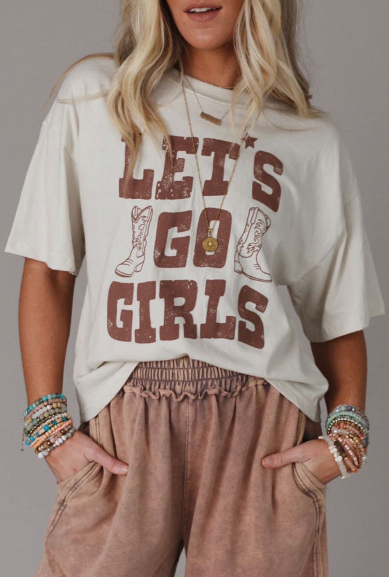 LETS GO GIRLS Western Boots Tee