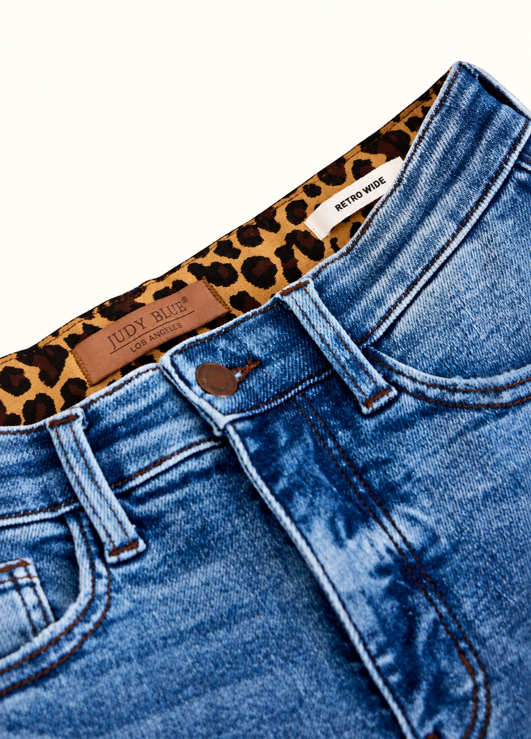 The Sloane Leopard Luxe Wide Leg Jeans