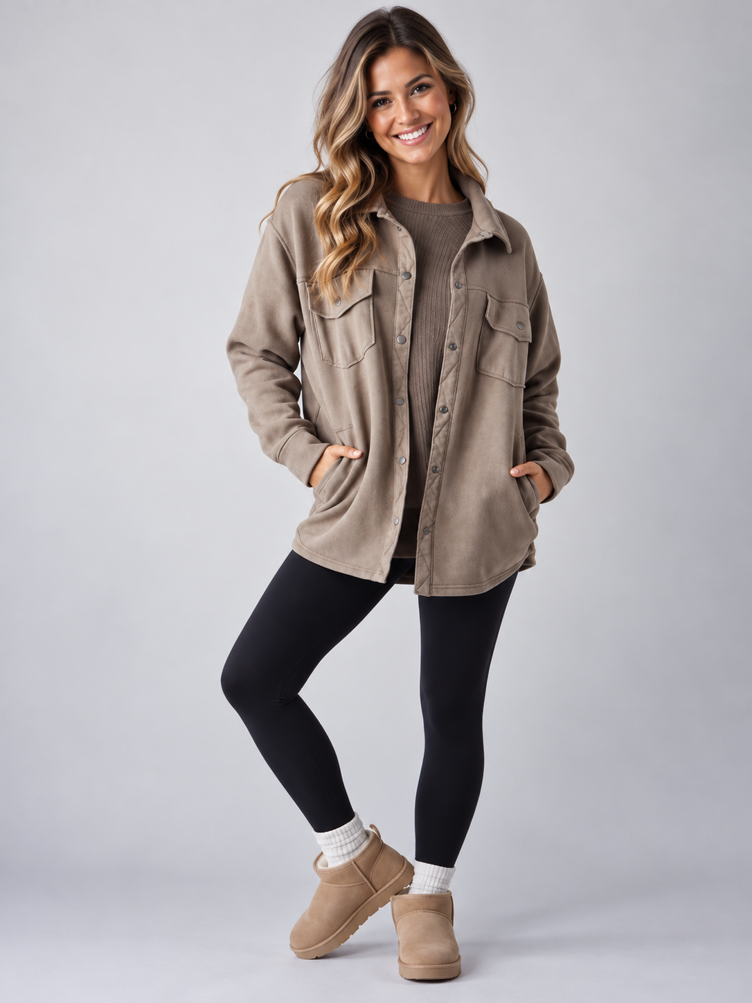 The Everly Mineral Wash Shacket