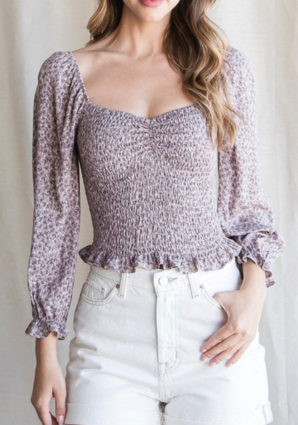 PUFF SLEEVE SWEETHEART TOP