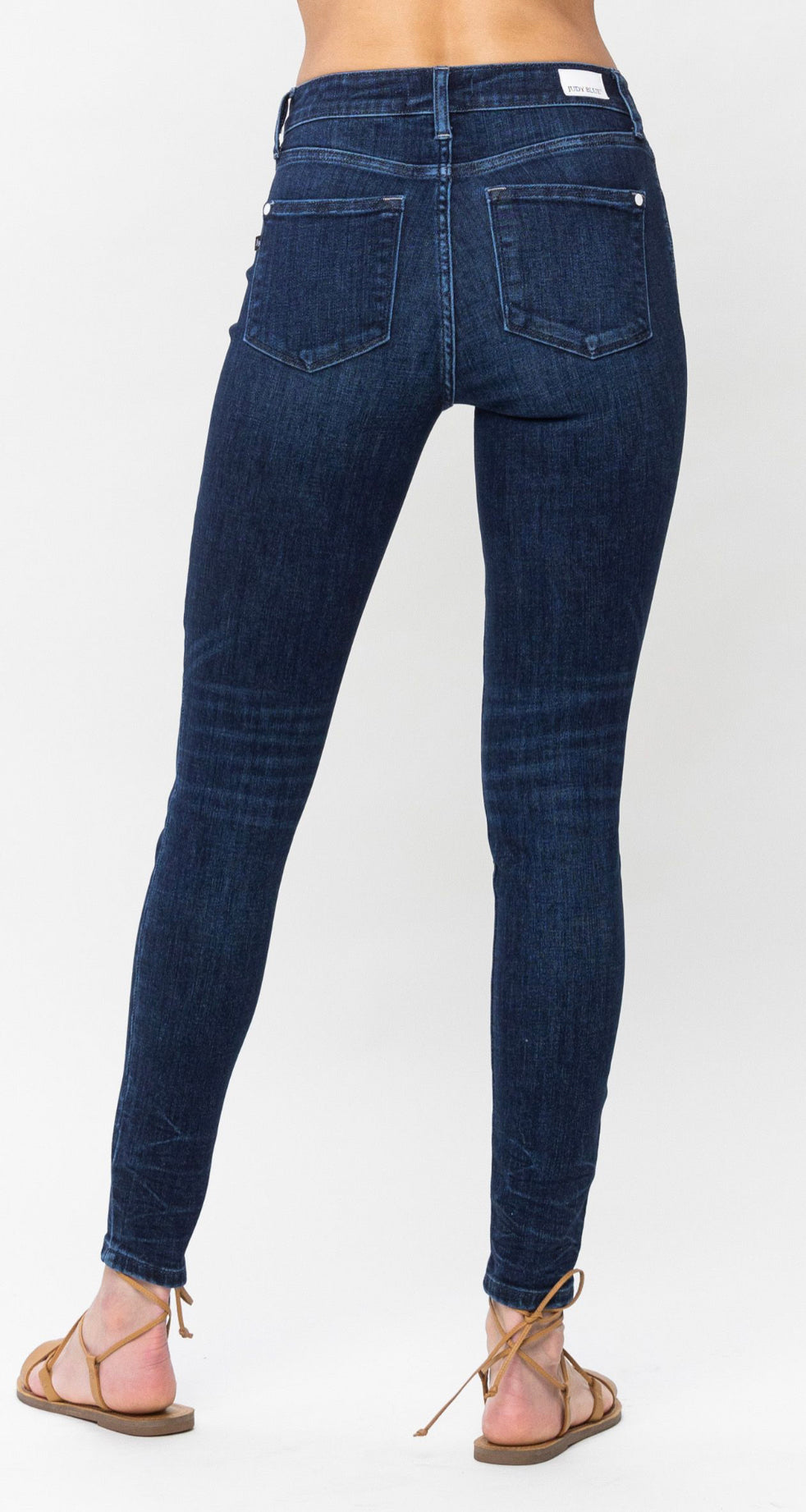 Judy Blue MIDRISE CLASSIC CRINKLE ANKLE DETAIL SKINNY