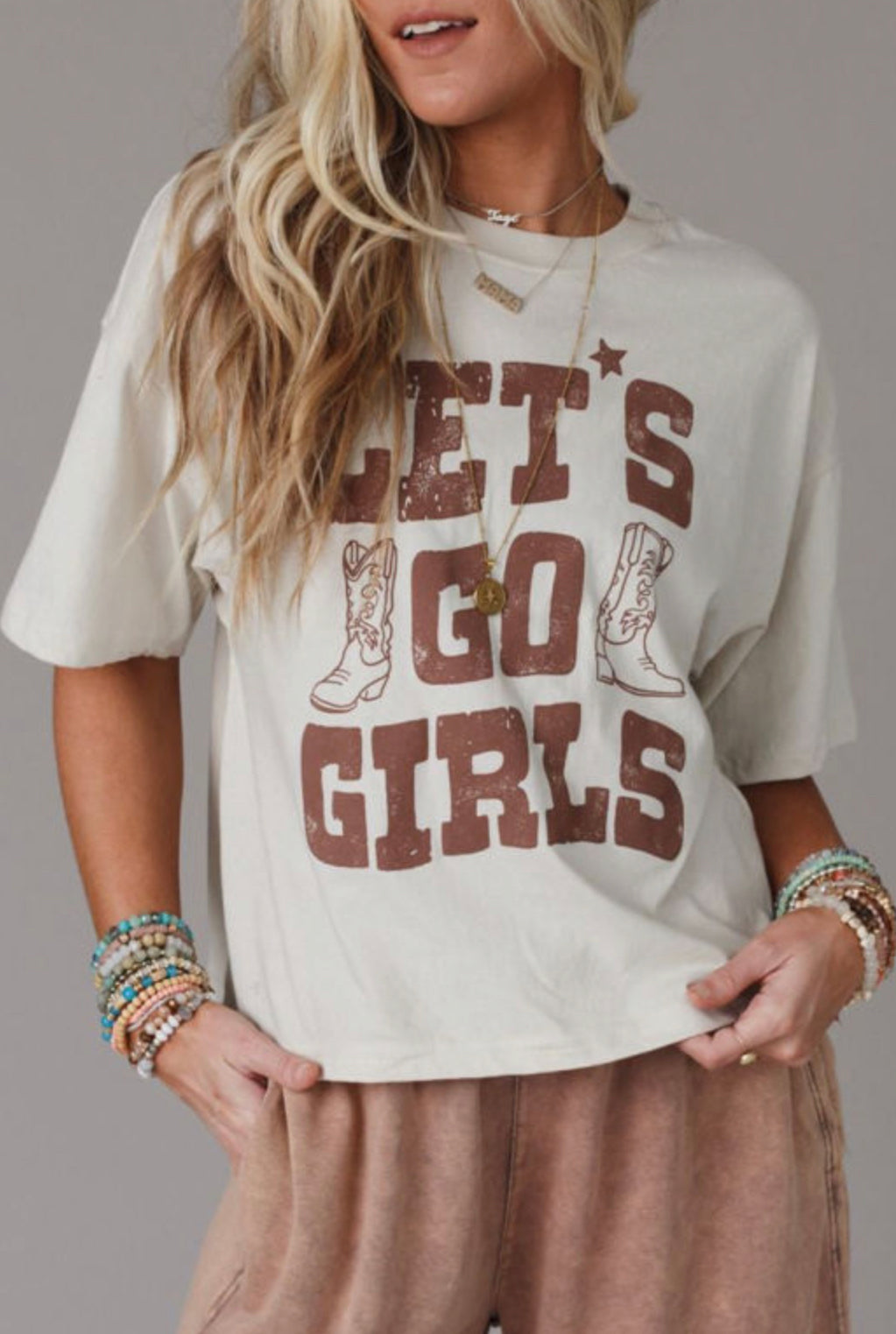 LETS GO GIRLS Western Boots Tee