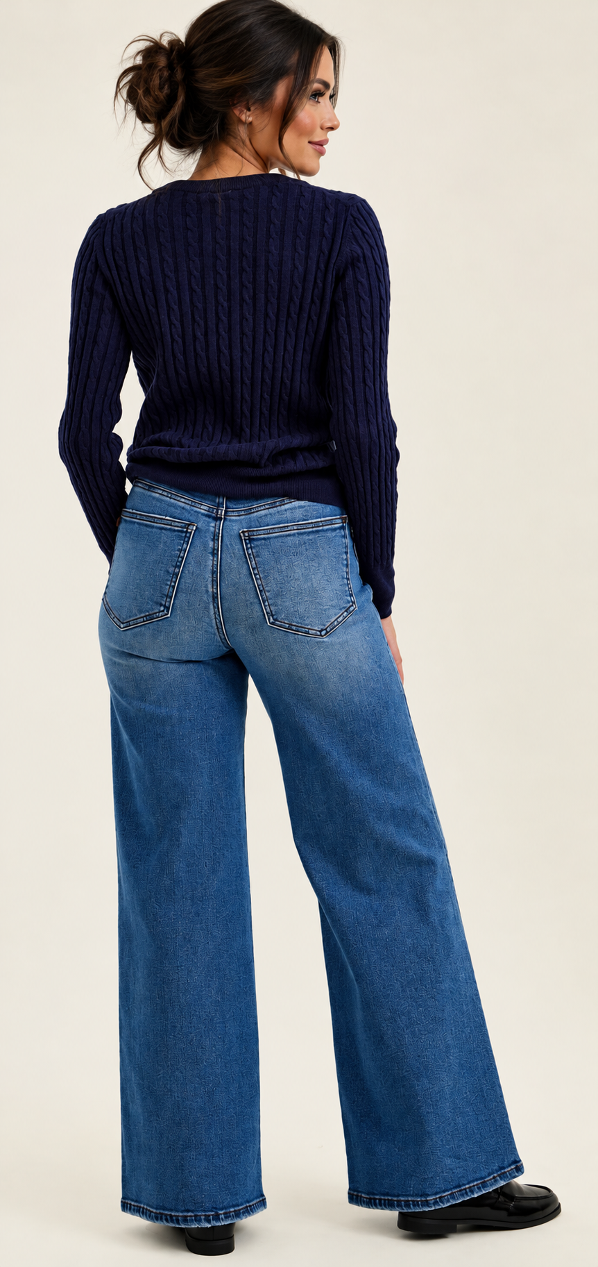 The Sloane Leopard Luxe Wide Leg Jeans