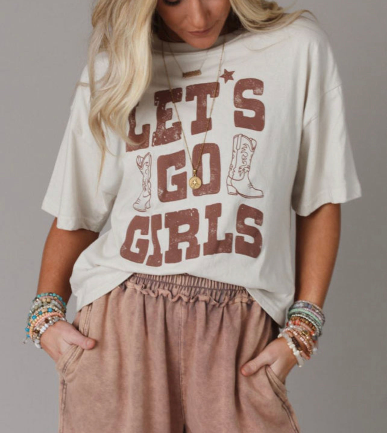 LETS GO GIRLS Western Boots Tee