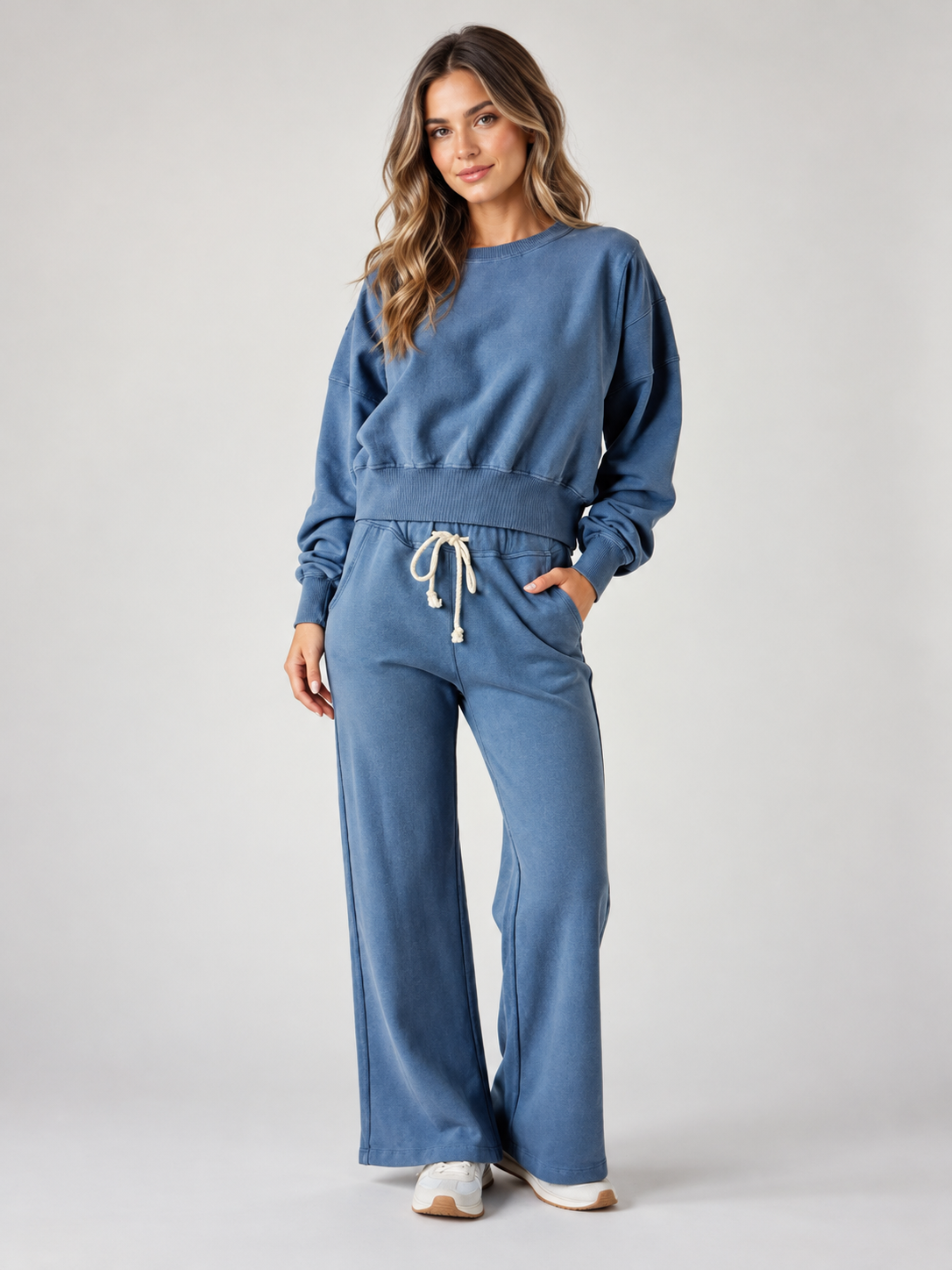 The Off-Duty Mineral Wash Wide-Leg Sweatpants