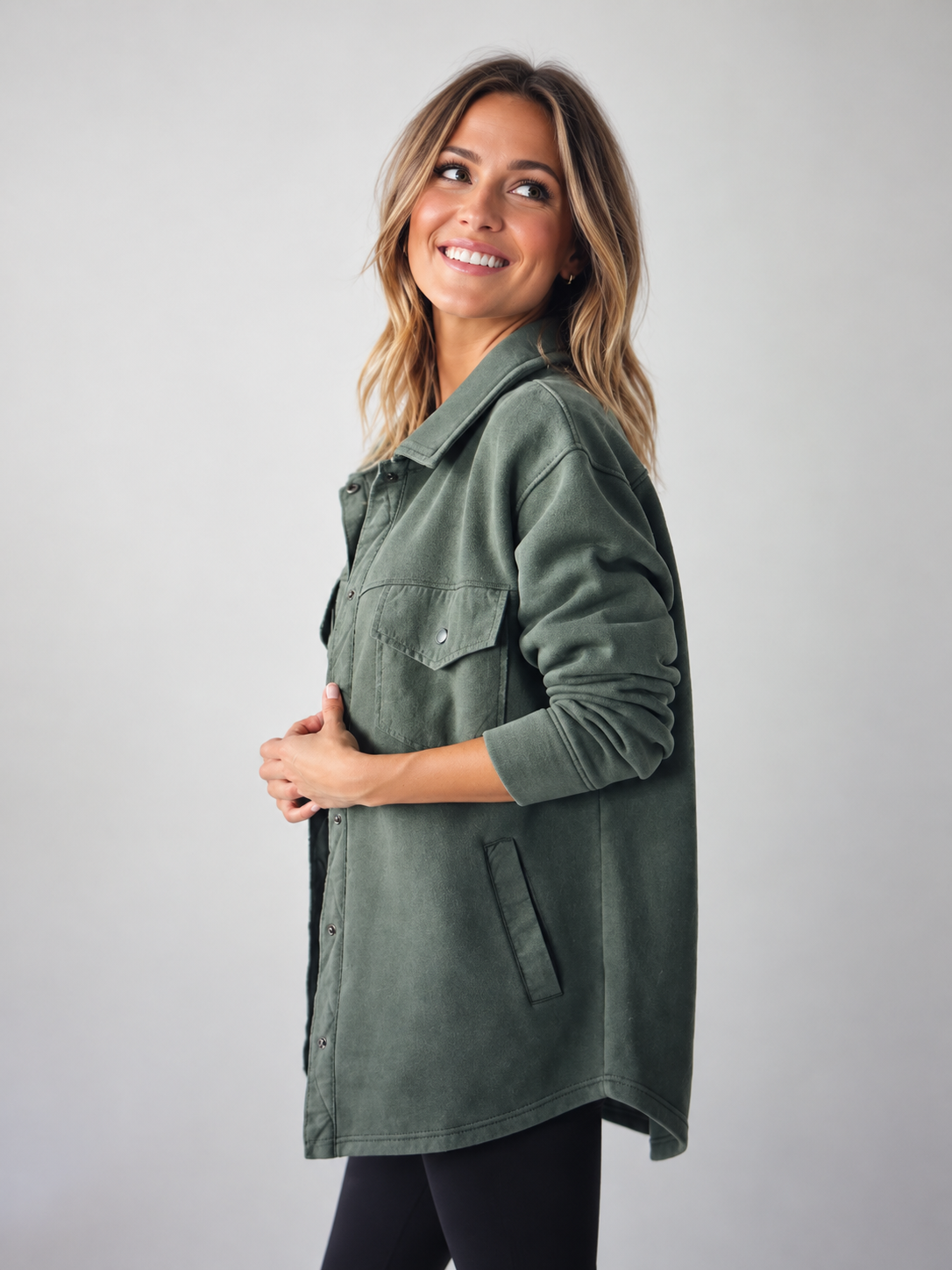 The Everly Mineral Wash Shacket