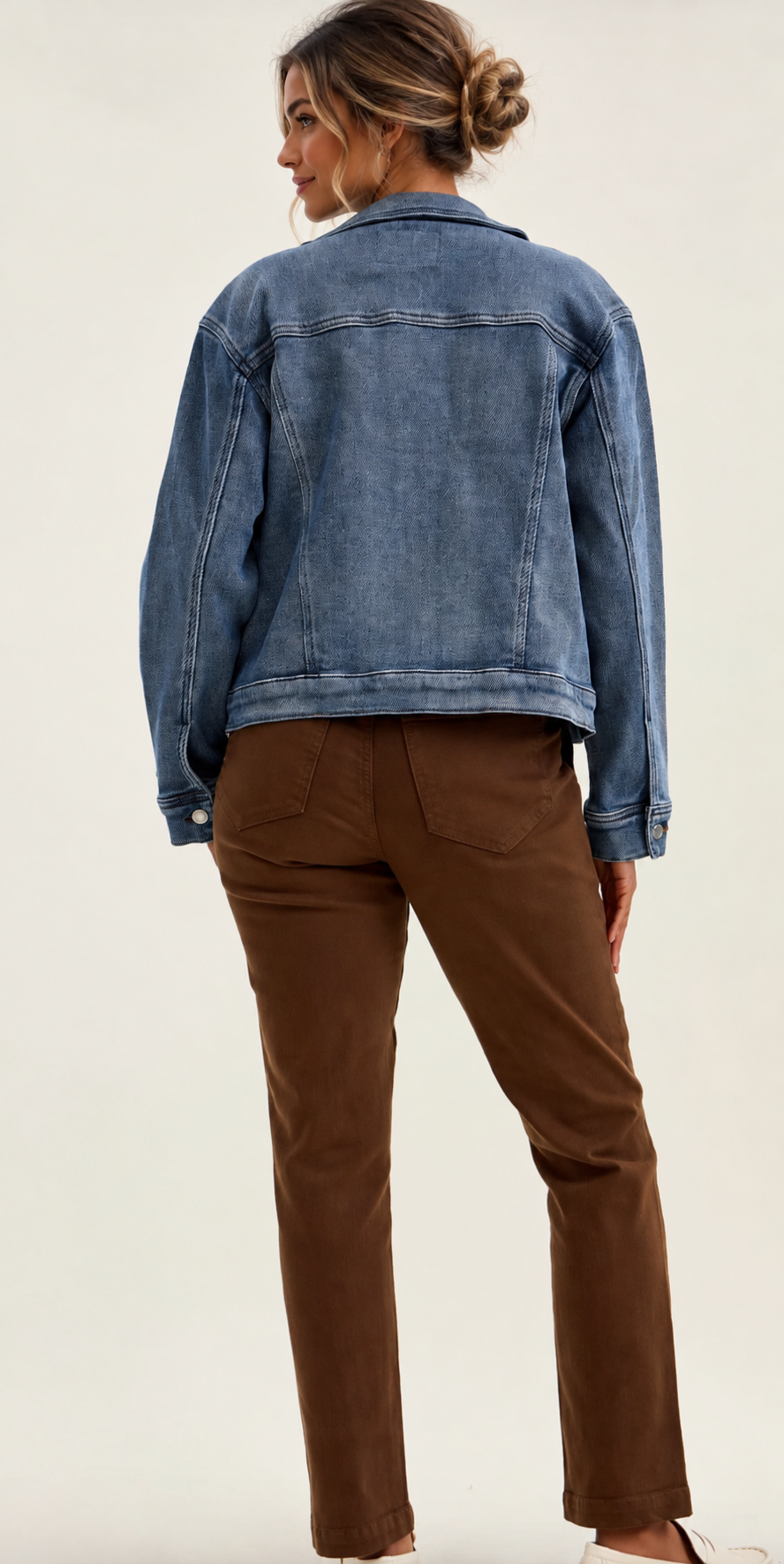 The Collins Cozy Knit Denim Jacket