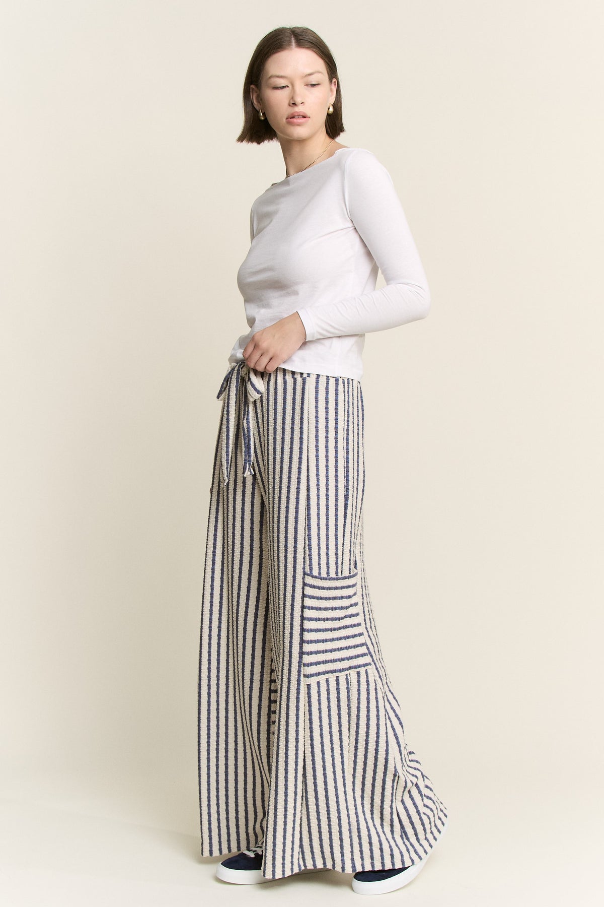 The Boardwalk Breeze Striped Wide Leg Pants