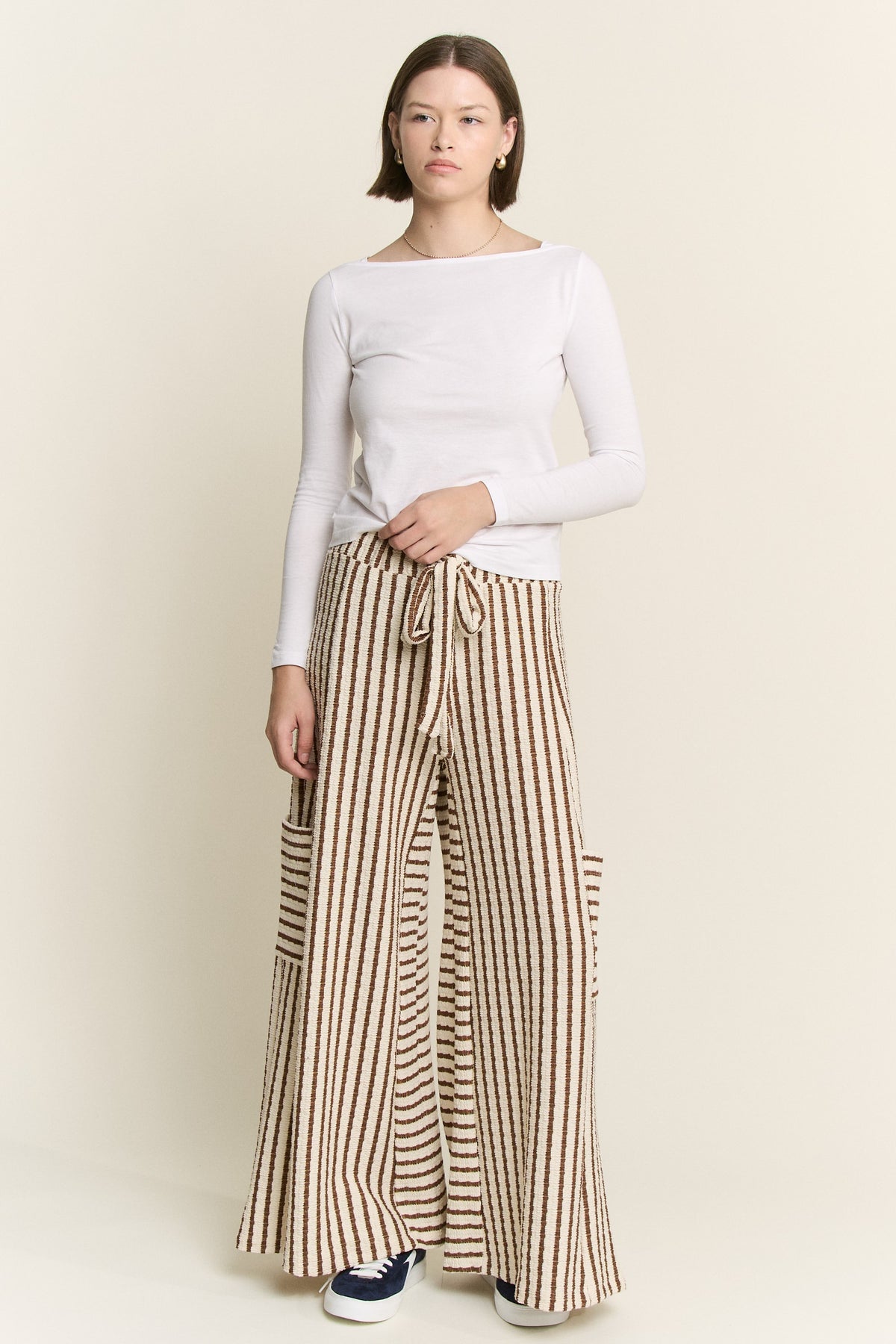 The Boardwalk Breeze Striped Wide Leg Pants