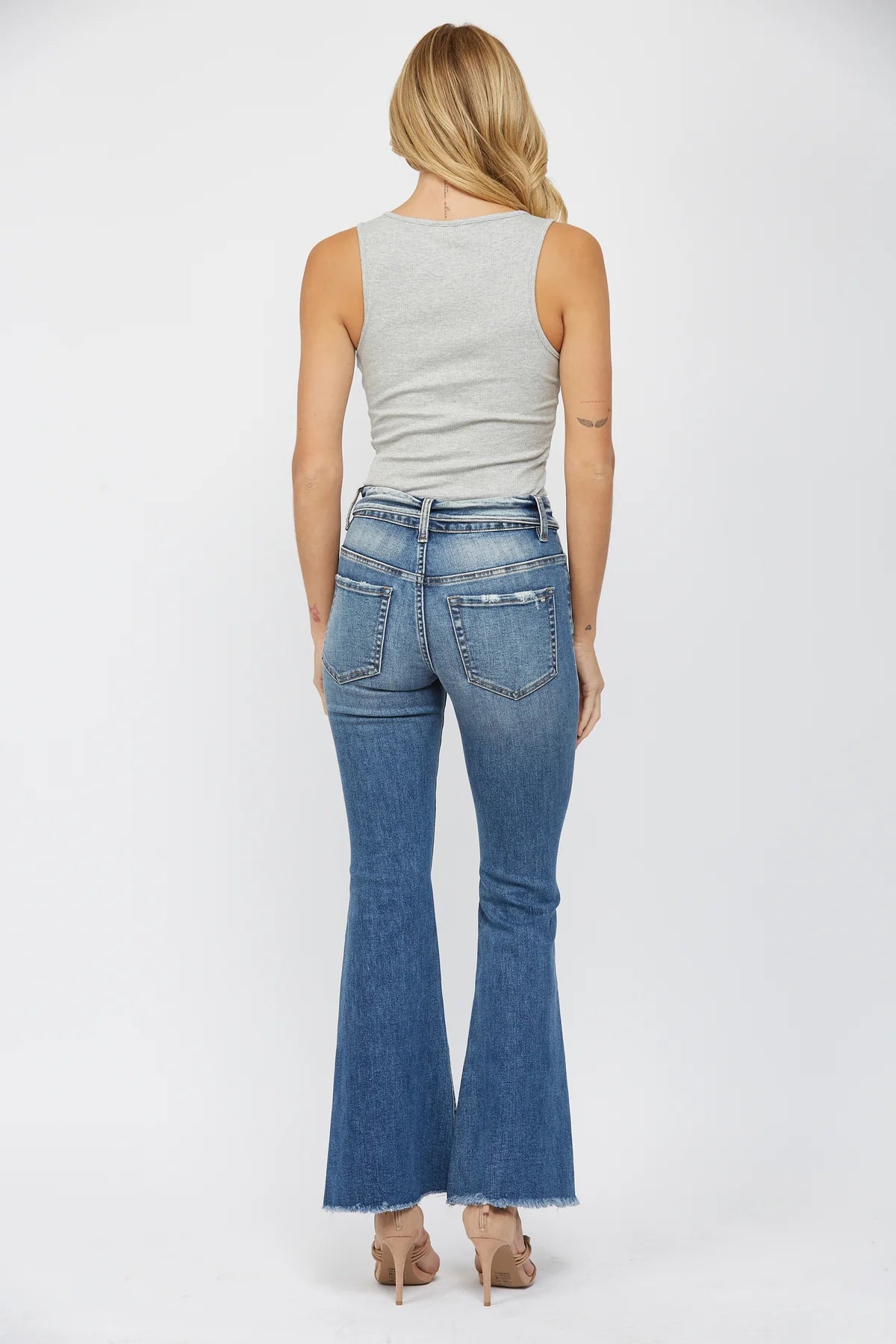 The Monroe Distressed Flare Jeans