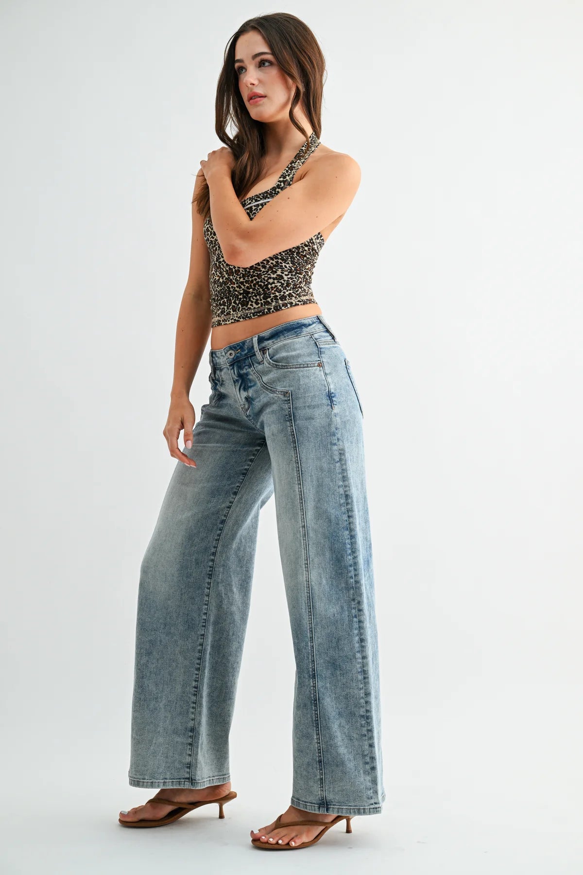 The Sienna Mid-Rise Wide Leg Jeans