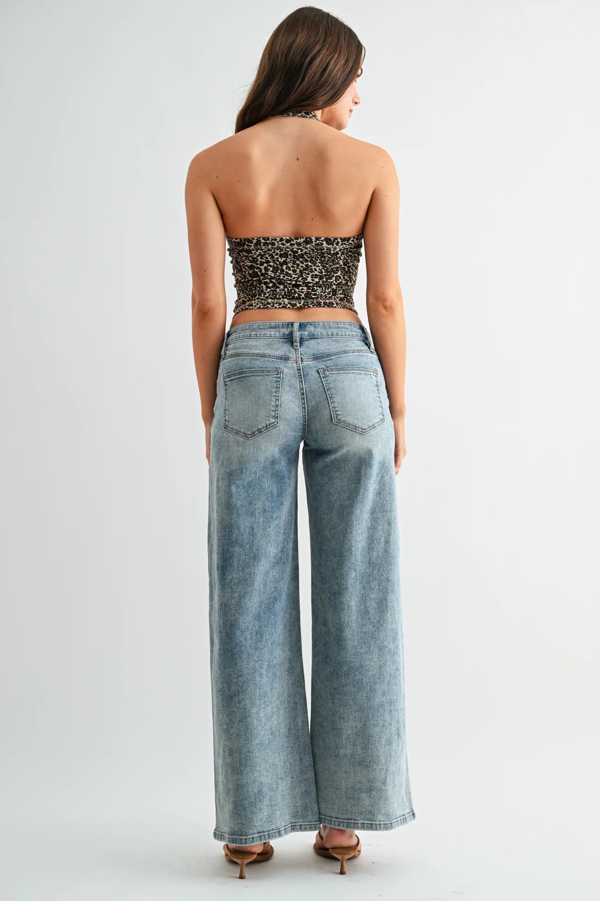 The Sienna Mid-Rise Wide Leg Jeans
