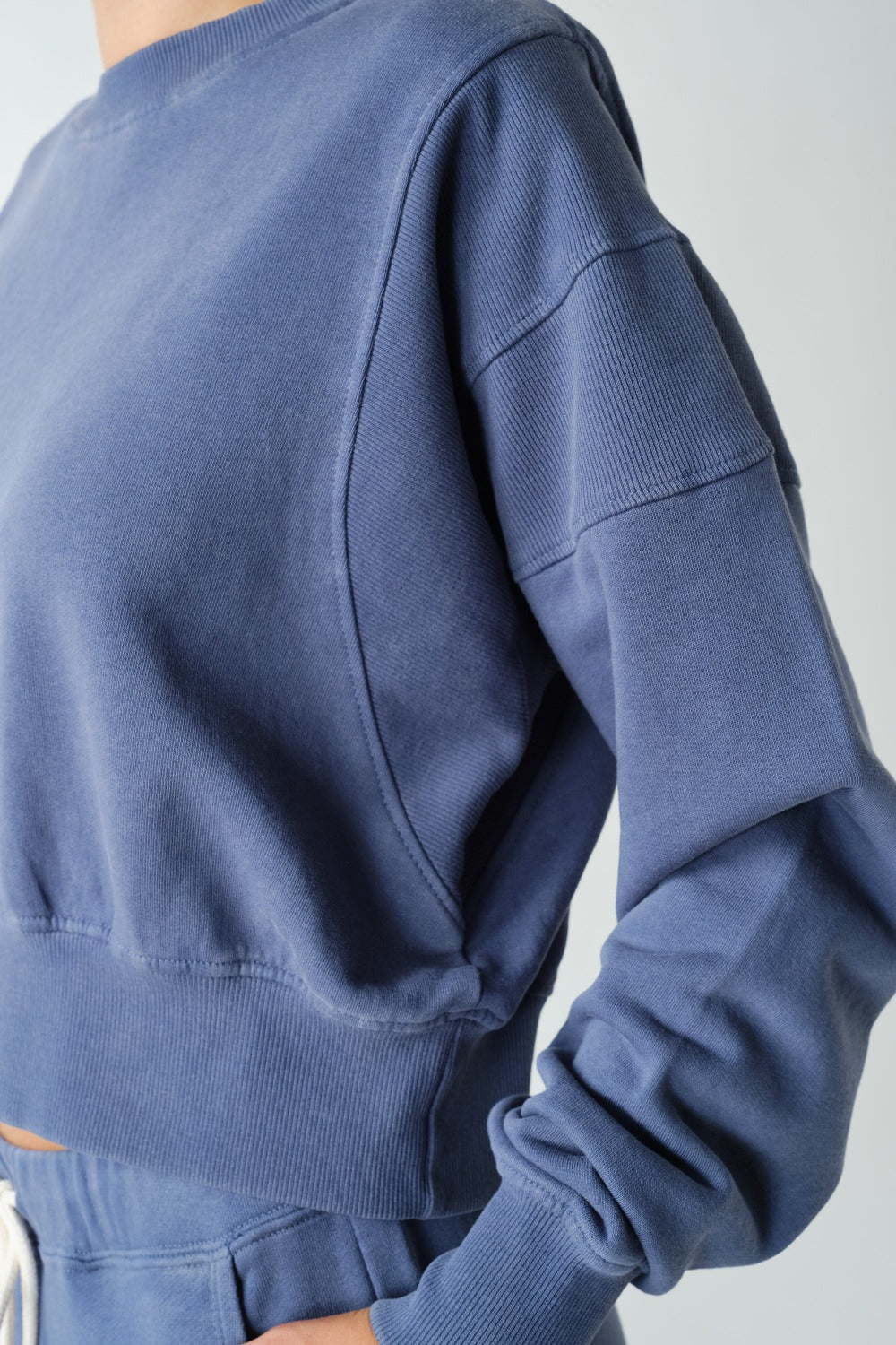 The Off-Duty Mineral Wash Cropped Sweatshirt