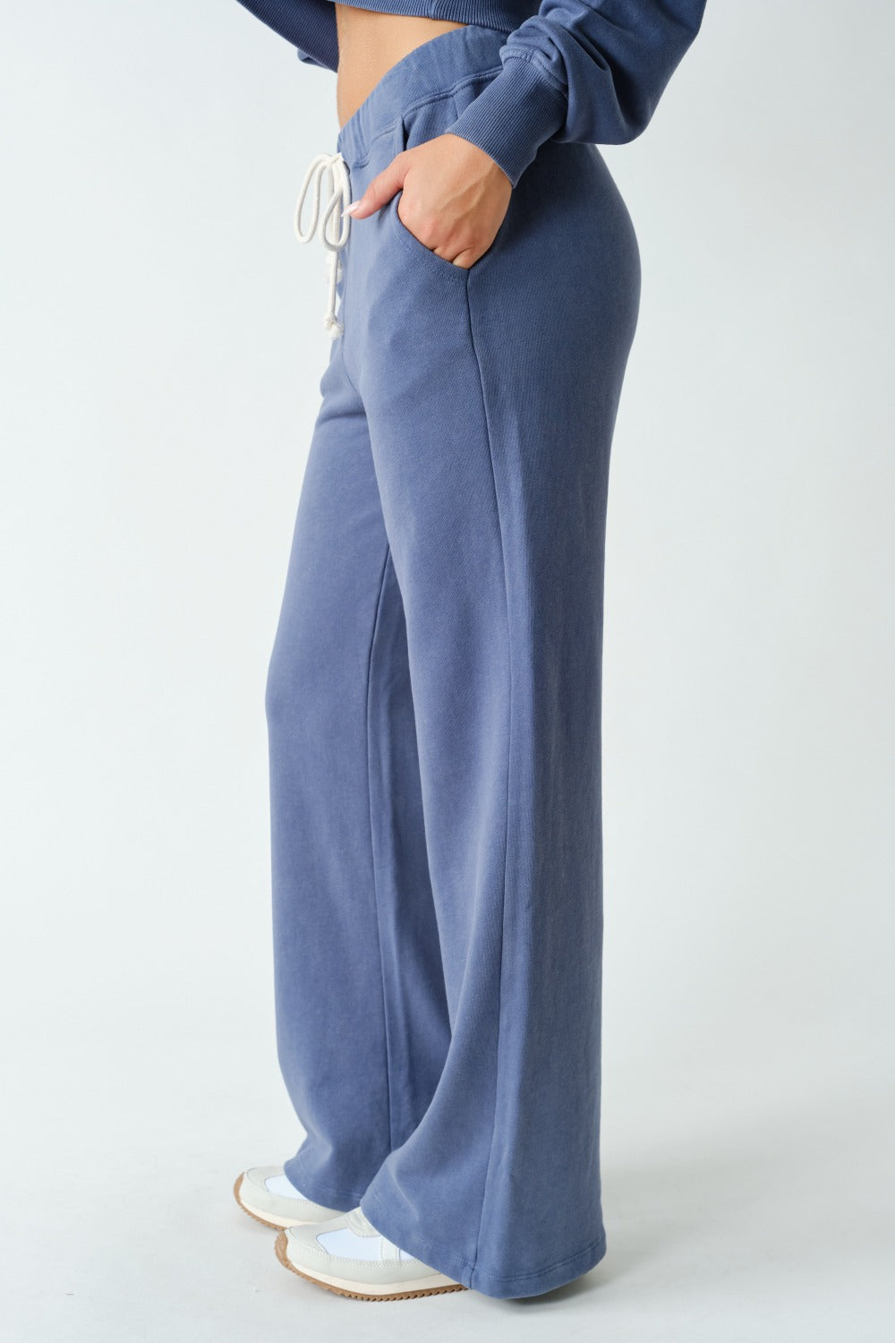 The Off-Duty Mineral Wash Wide-Leg Sweatpants