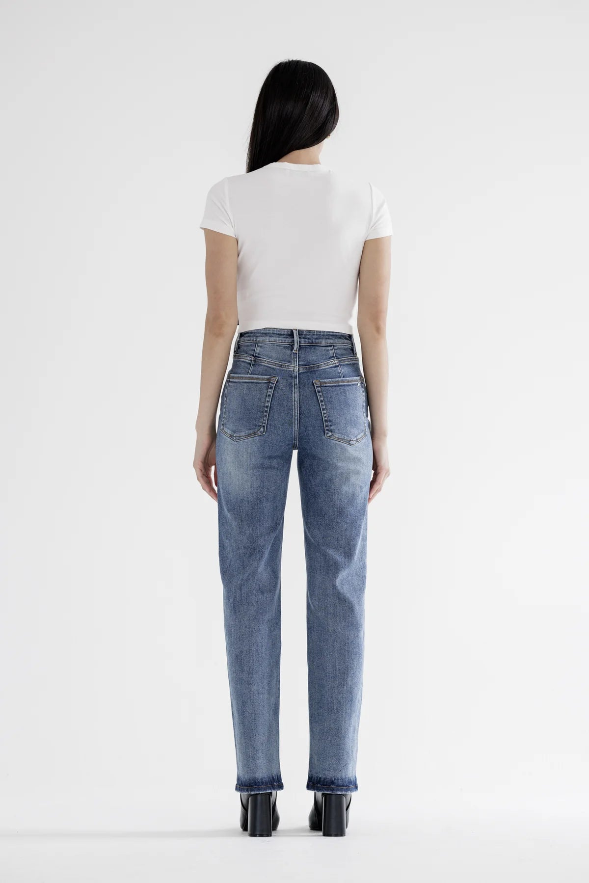 The Kendall Super High-Rise Tummy Control Straight Leg Jeans