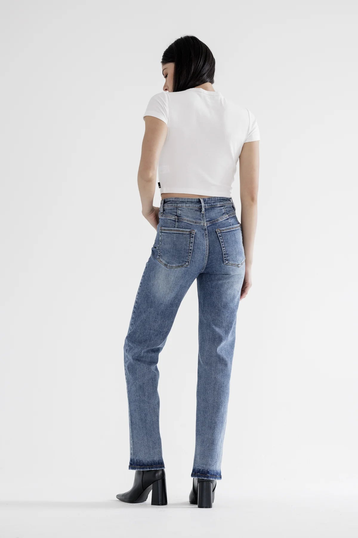 The Kendall Super High-Rise Tummy Control Straight Leg Jeans