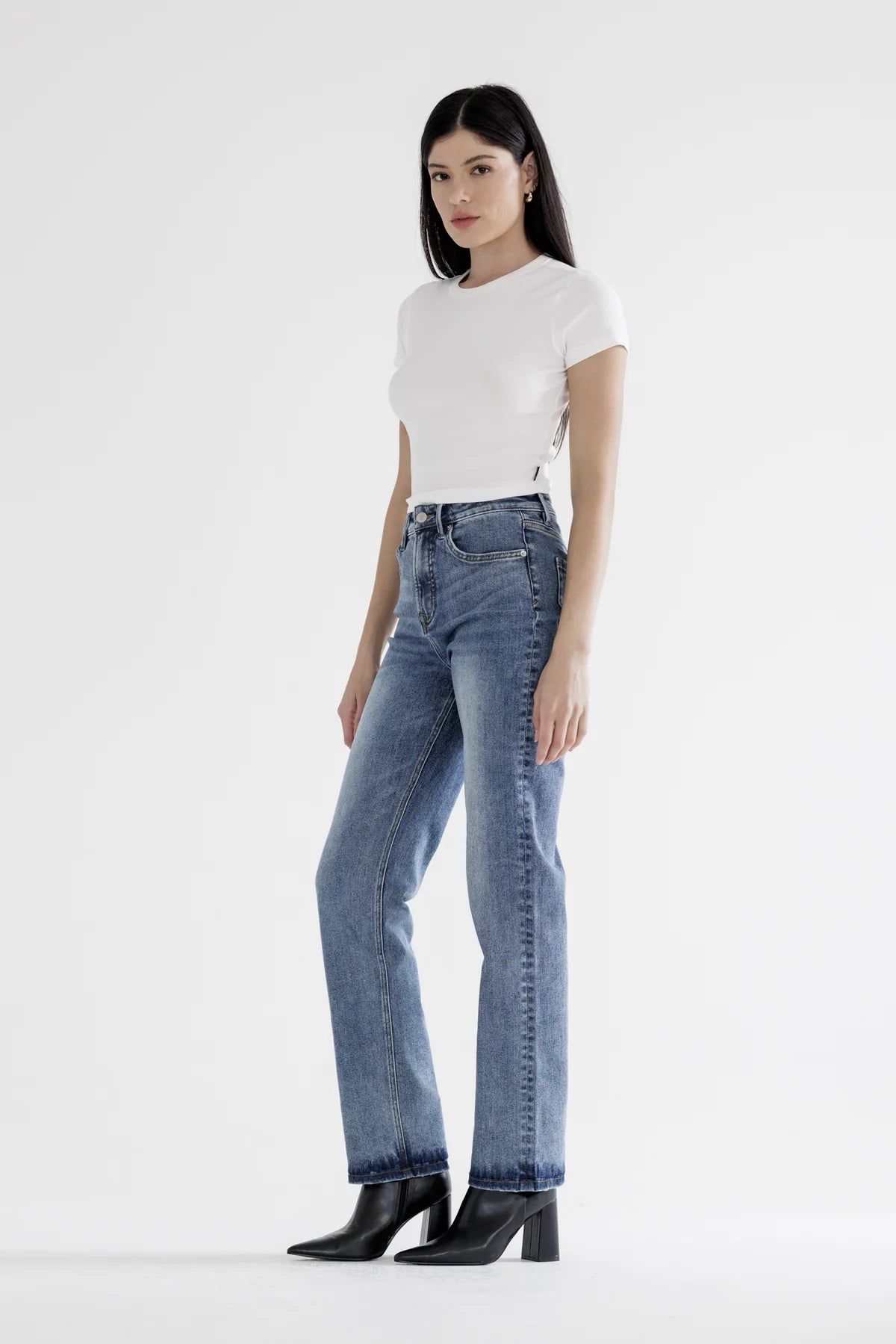 The Kendall Super High-Rise Tummy Control Straight Leg Jeans
