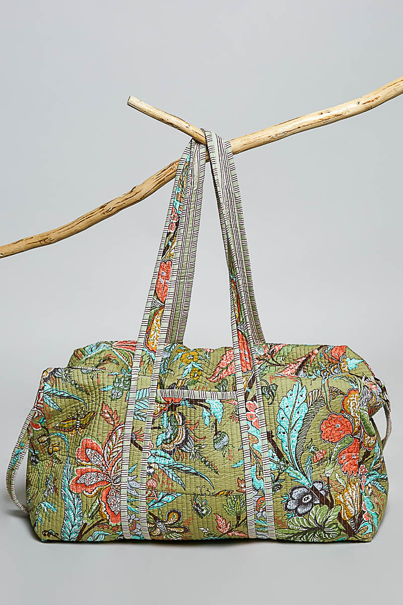 The Wildflower Escape Quilted Duffel