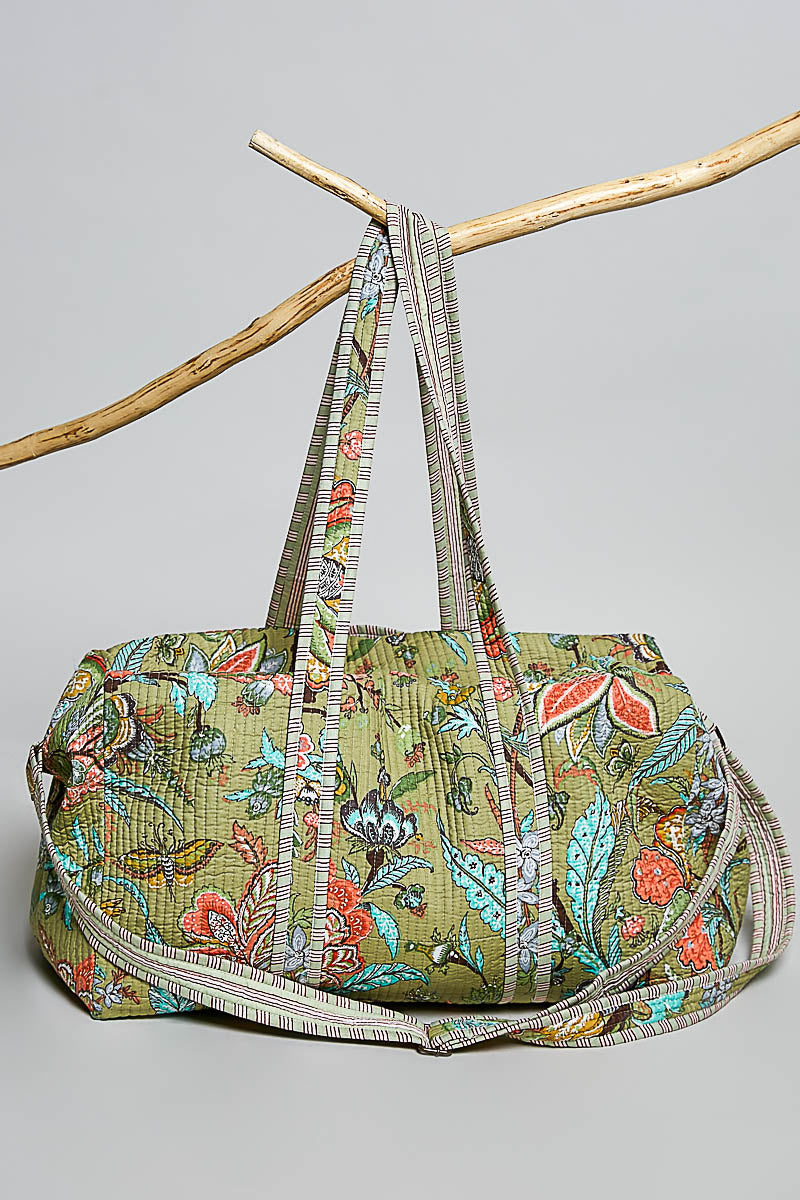 The Wildflower Escape Quilted Duffel