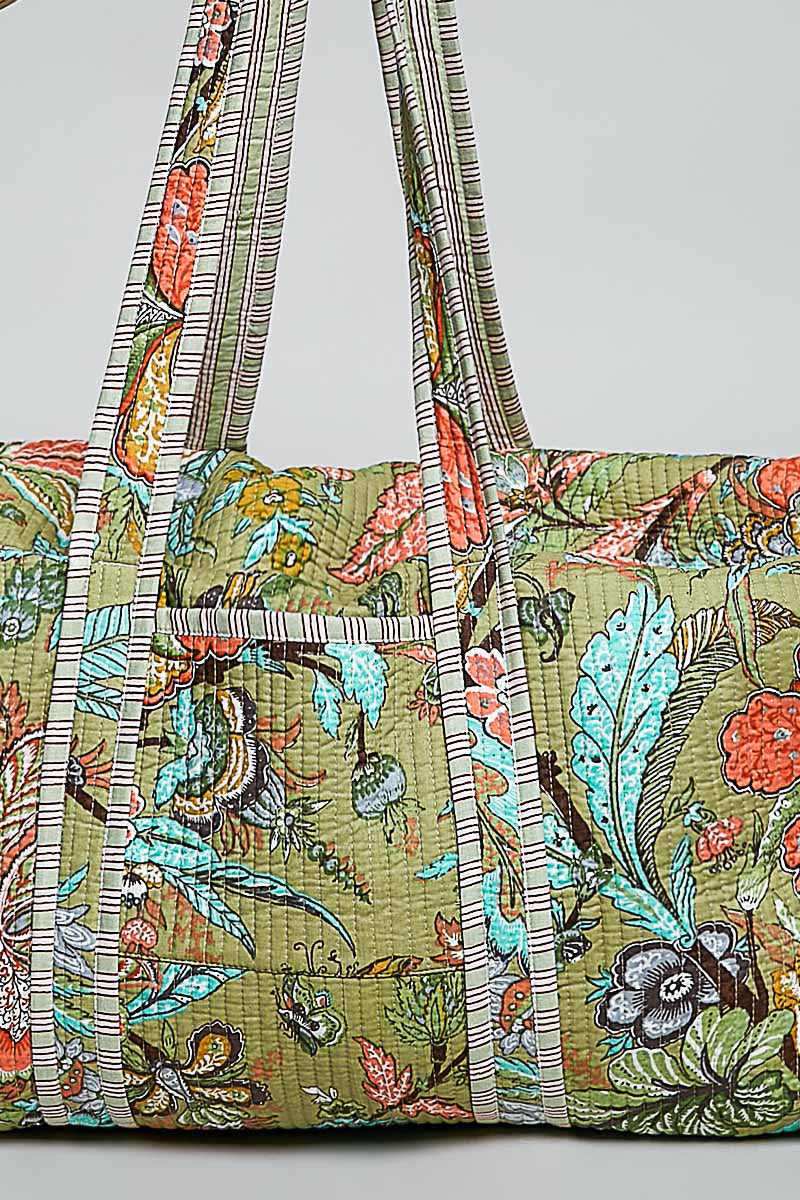 The Wildflower Escape Quilted Duffel