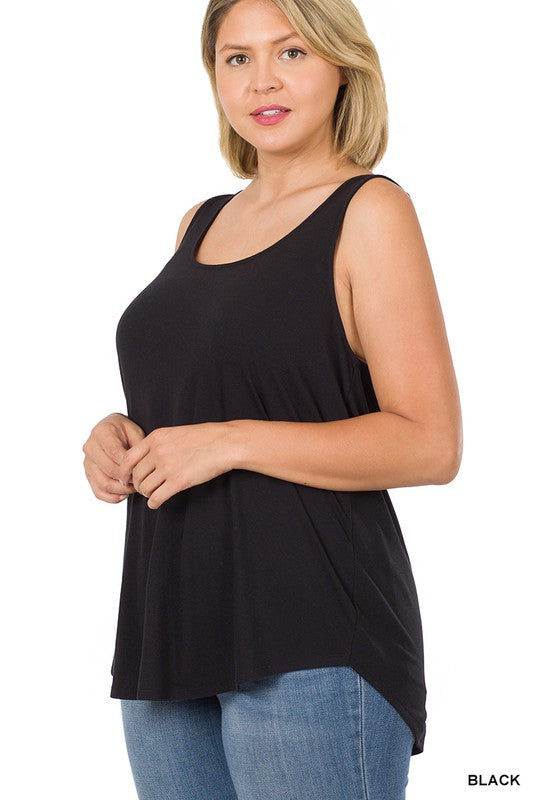 Curvy Sleeveless Round neck top