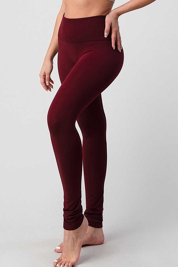 Burgundy High Waist Leggings