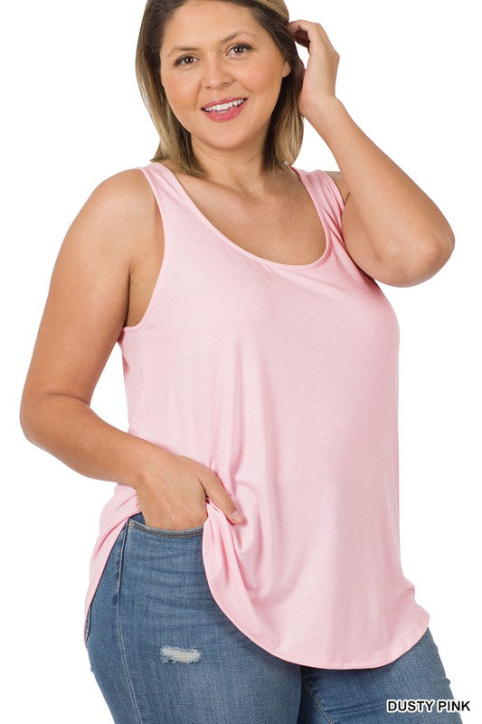 Curvy Sleeveless Round neck top