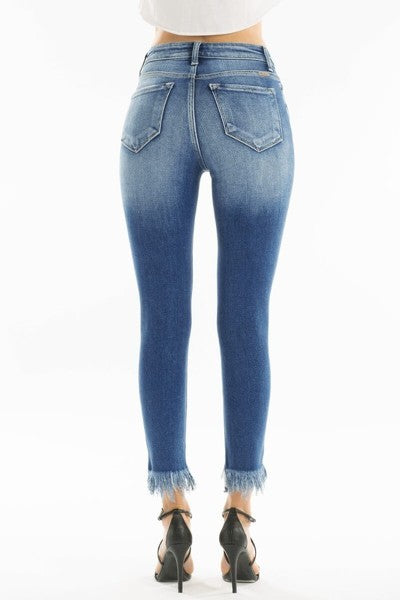 Kancan Gemma High Rise Frayed Ankle Skinny