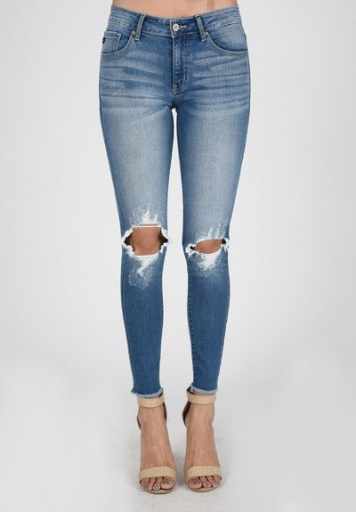 Kancan Gemma Mid Rise R&B Ankle Skinny