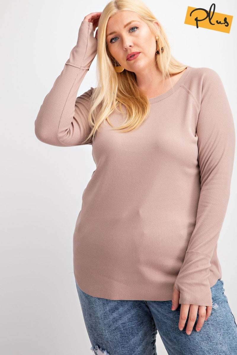 Curvy Lazy Days Long Sleeve Top