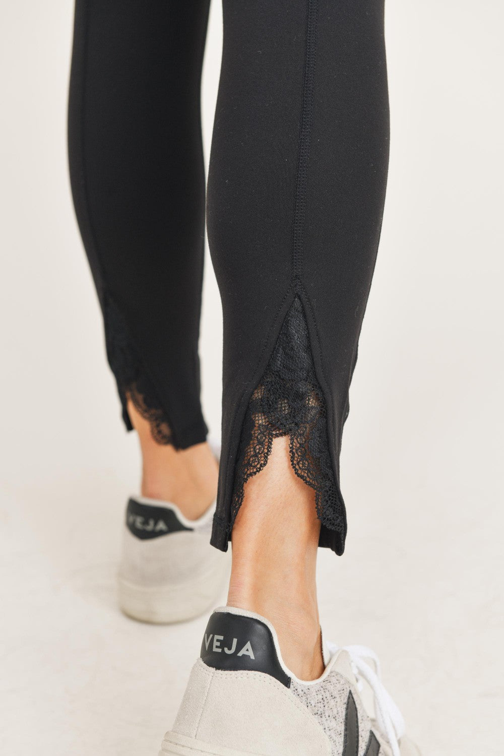 Laced Ankle High Waisted Leggings