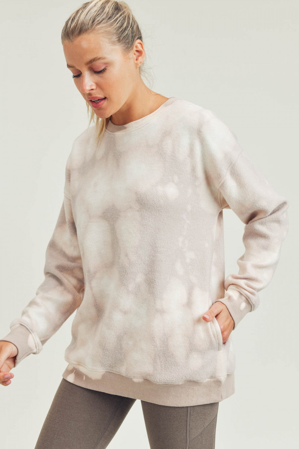 Fuzzy Tie-Dye Reverse Pullover