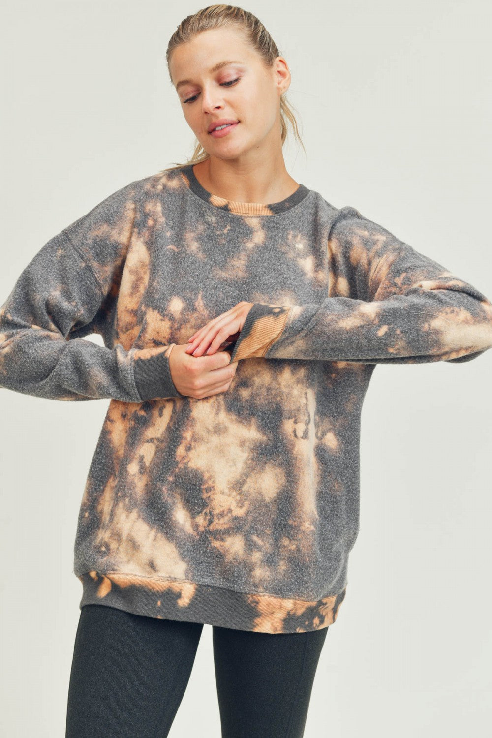 Fuzzy Tie-Dye Reverse Pullover