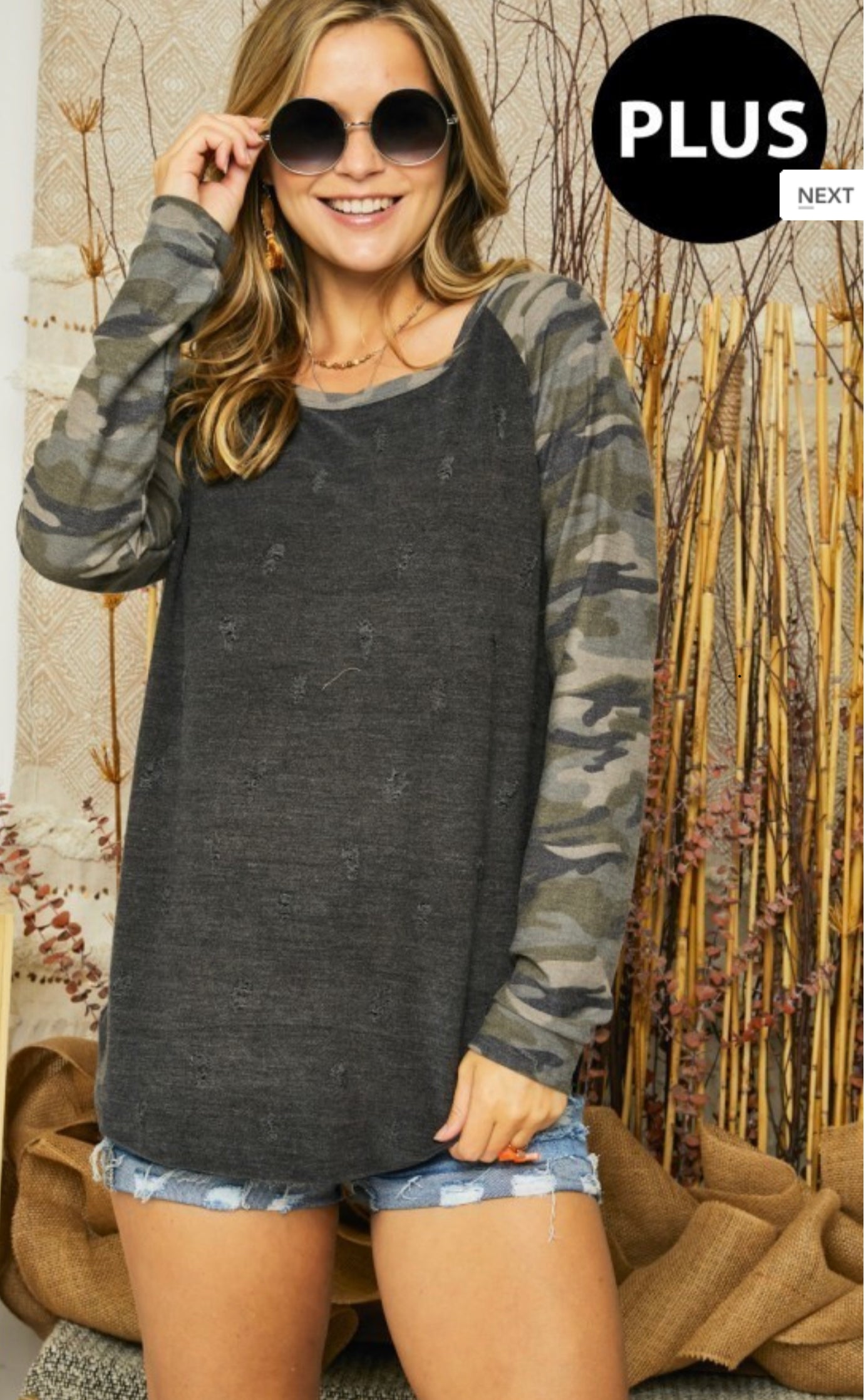 Curvy Camo long Sleeve