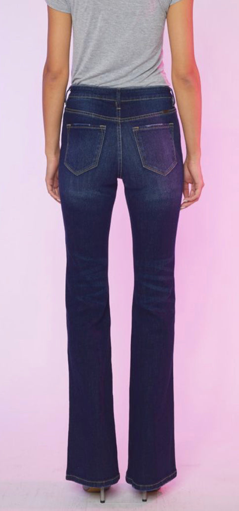 Kancan HIGH RISE Dark FLARE JEANS