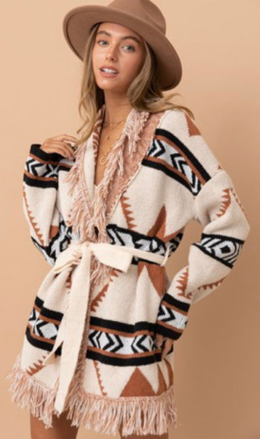 Mountain top Aztec cardigan