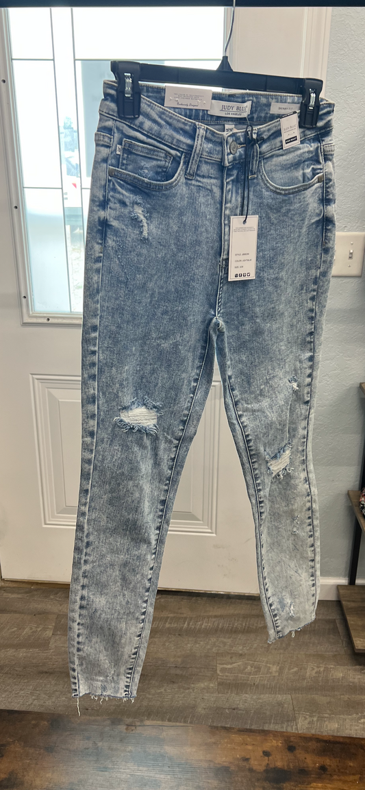 Kancan High Waist Acid Washed Skinny's