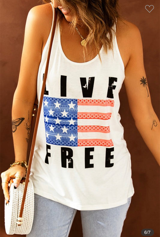 LIVE FREE Graphic Tank Top