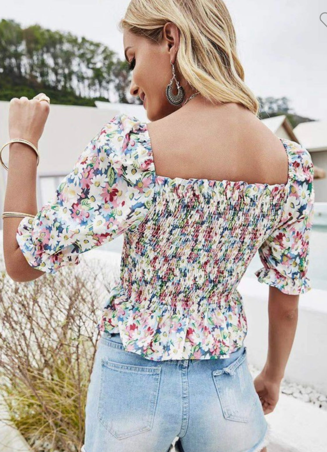 floral crop top