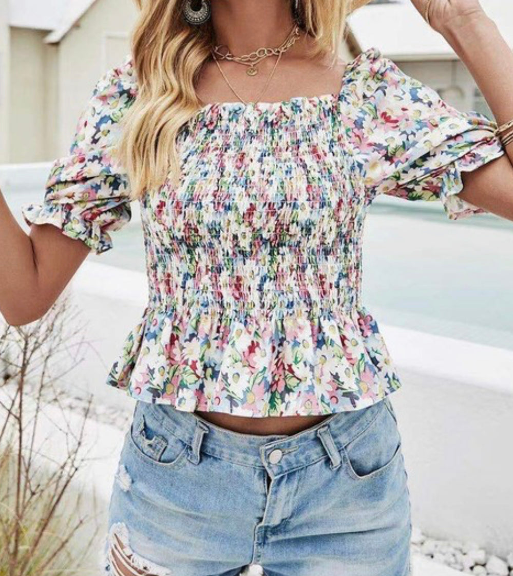 floral crop top