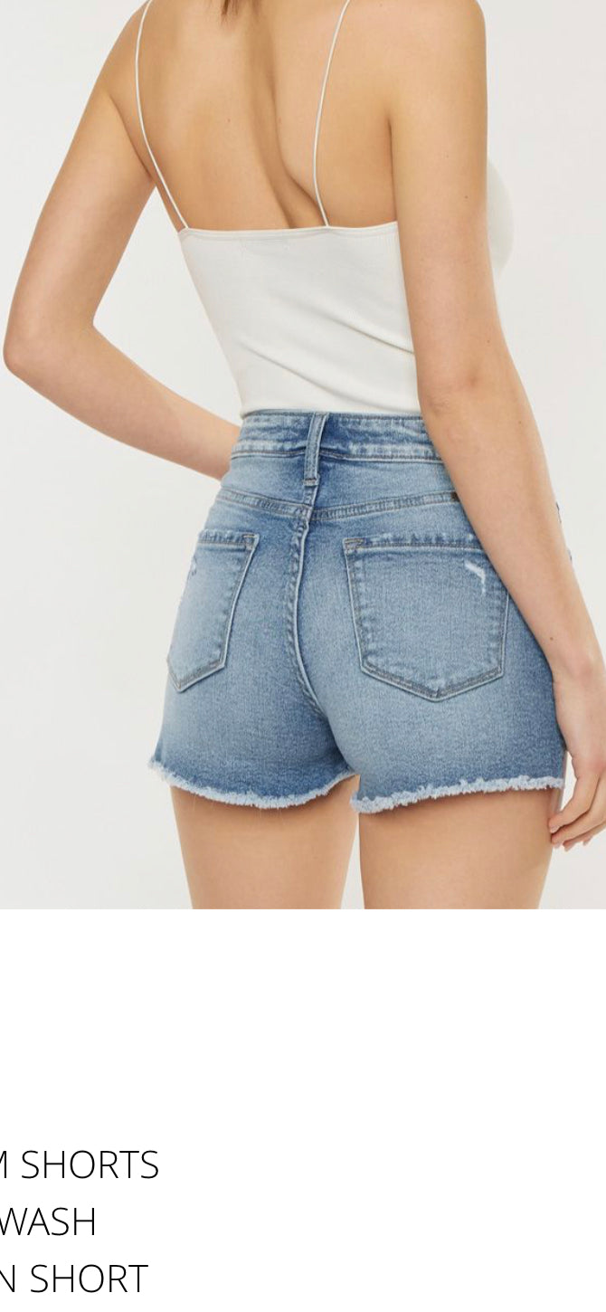 KANCAN Snapper HIGH RISE DENIM SHORTS