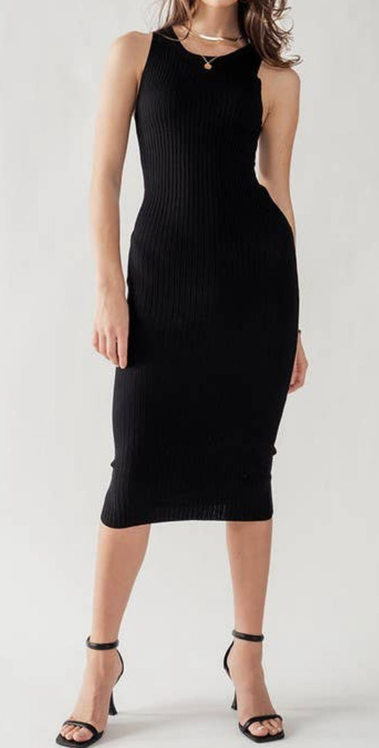 Sculpt Knit Sleeveless Boycon Long Dress