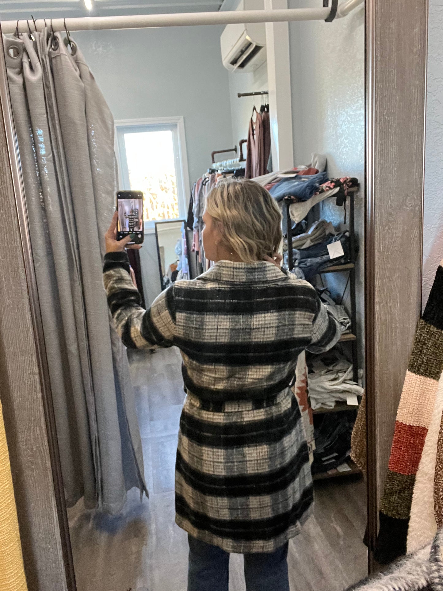 Just my type plaid print coat