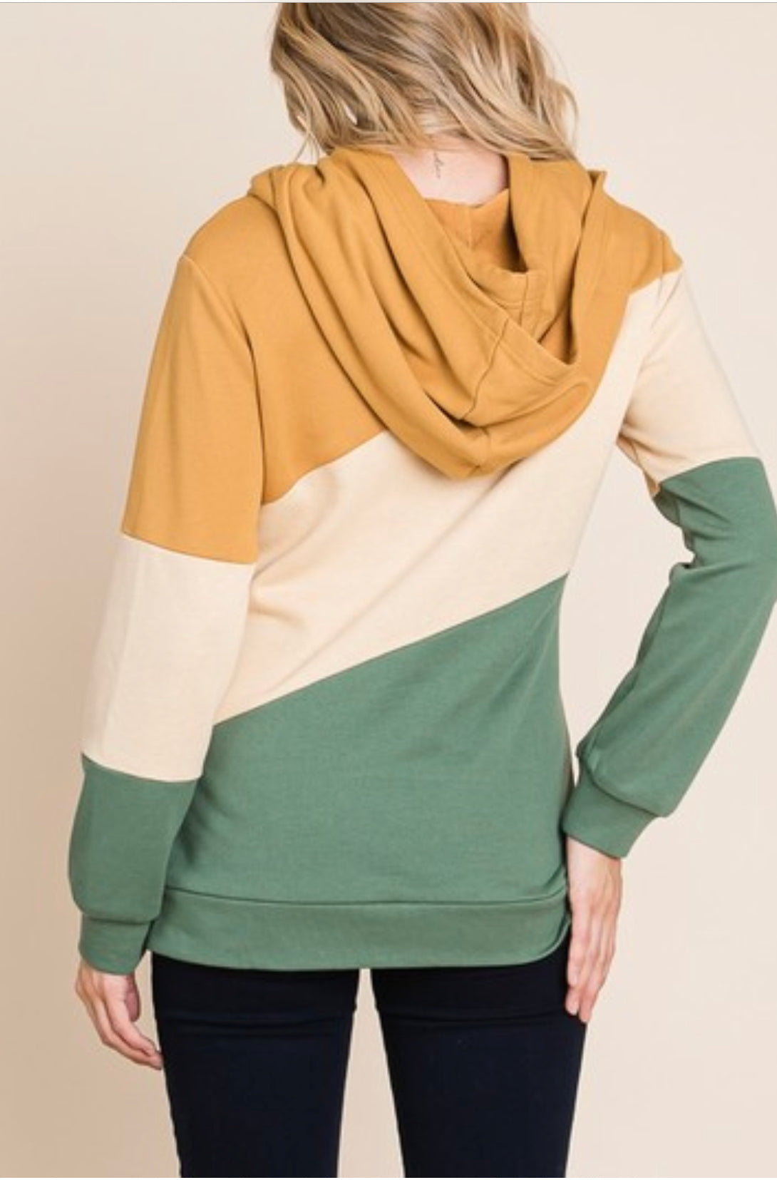 My double hooded color block sweatshirt