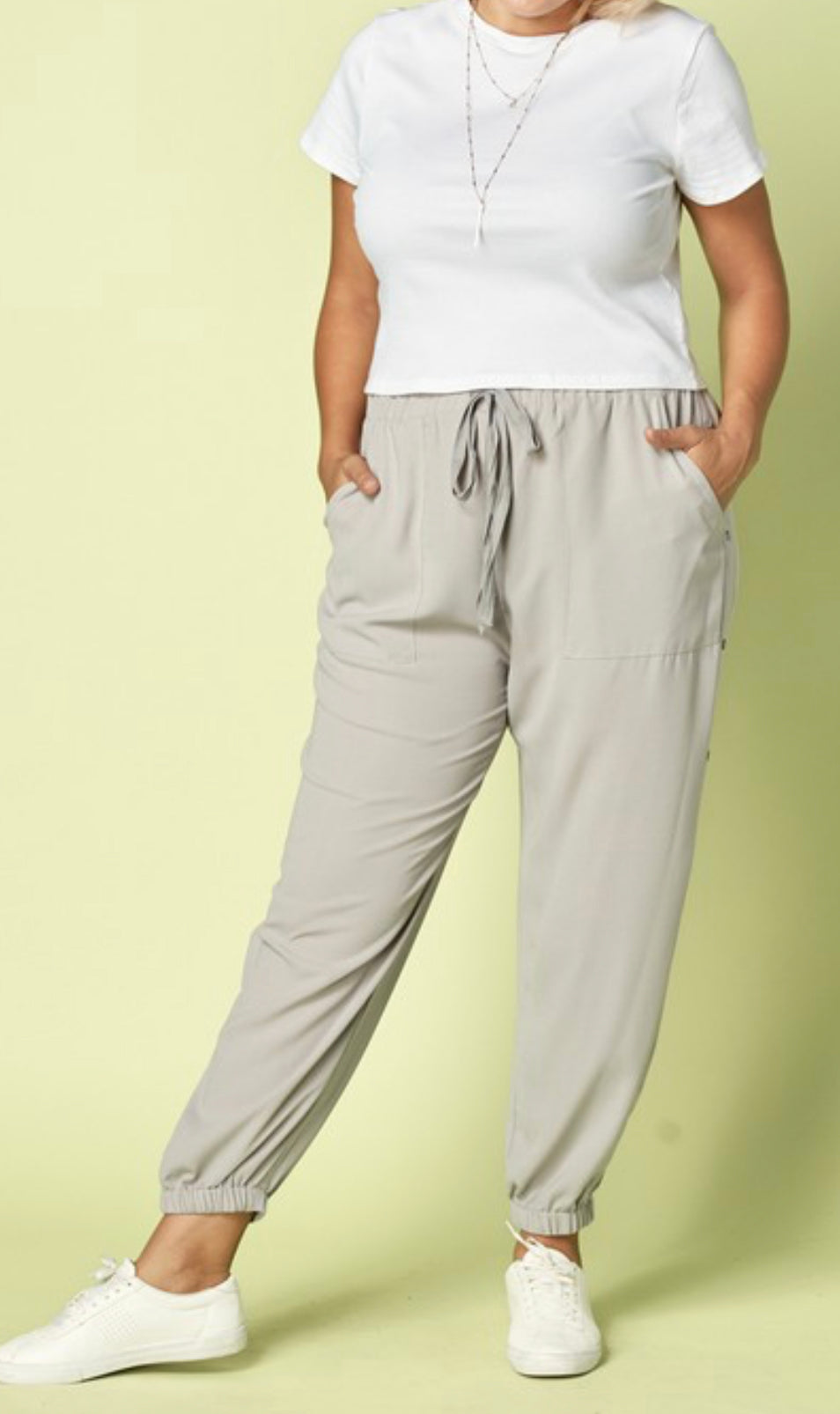 Curvy Leisure Pants W/Side Button