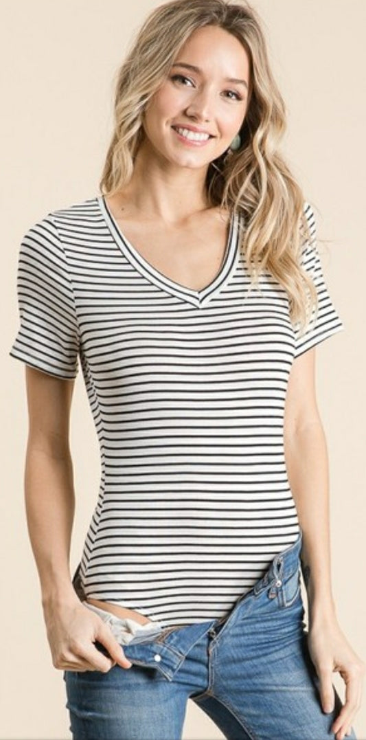 Fun In Stripes Short Sleeve Bodysuit