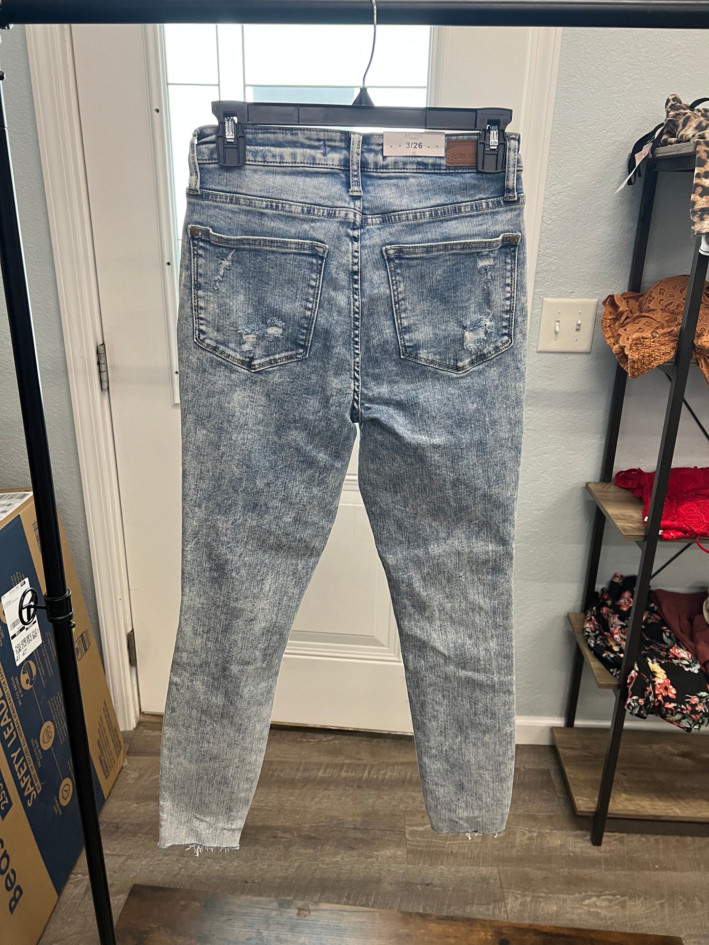 Kancan High Waist Acid Washed Skinny's