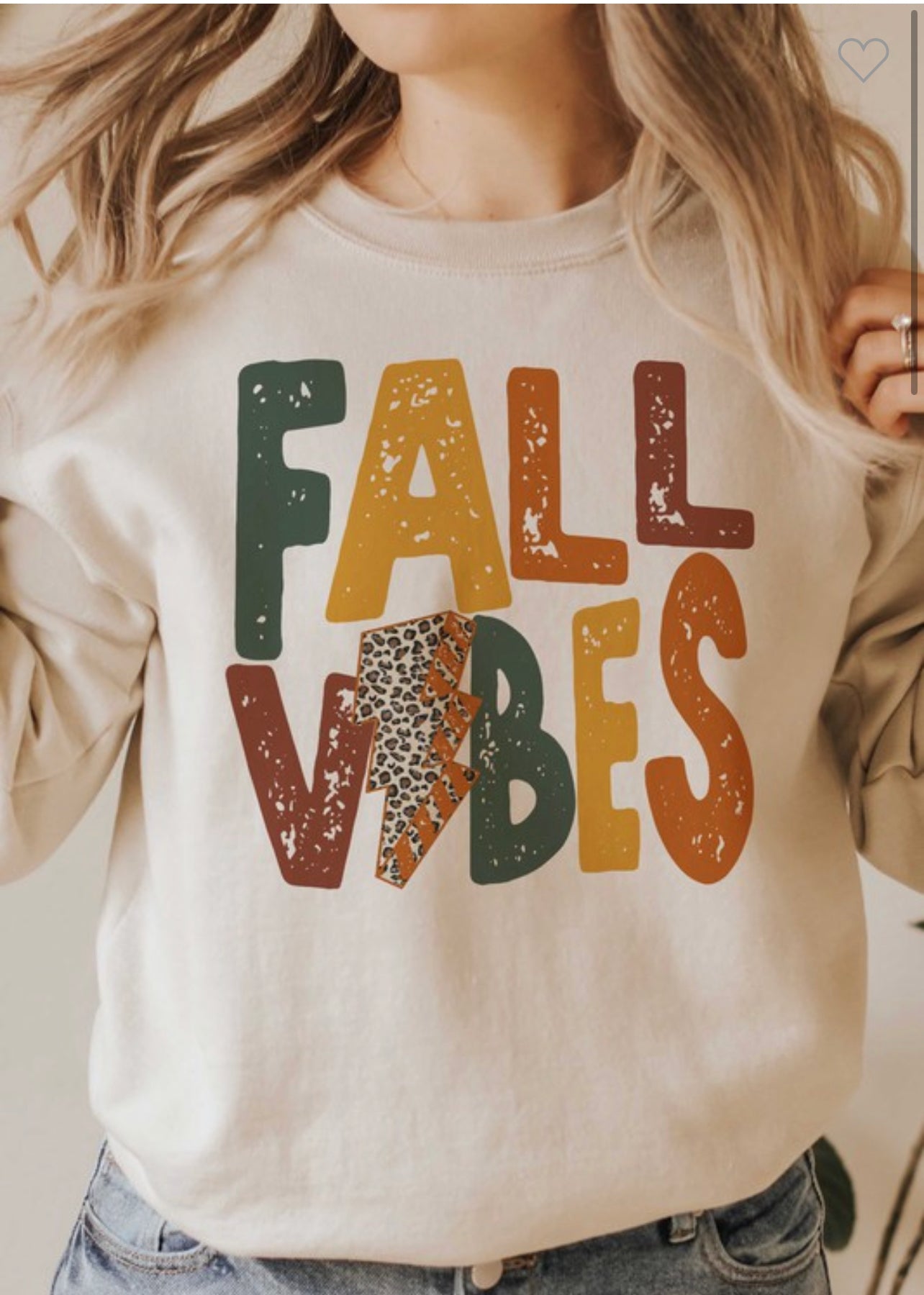 Leopard Lightning Fall Vibes Sweatshirt